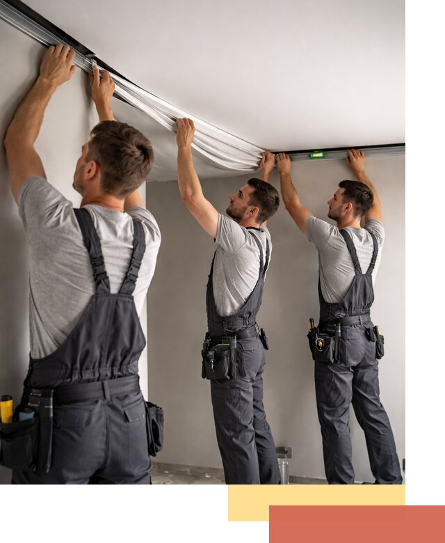 Теневые натяжные потолки в Долгопрудном: монтаж и отделка быстро и качественно