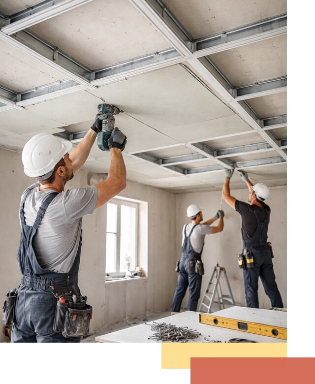 Кессонный потолок из гипсокартона под ключ в Долгопрудном