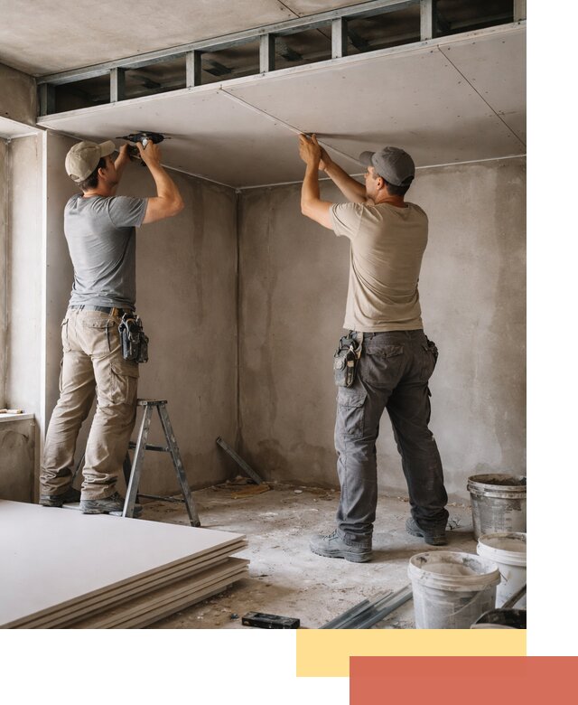 Короб из гипсокартона на потолке под ключ в Долгопрудном