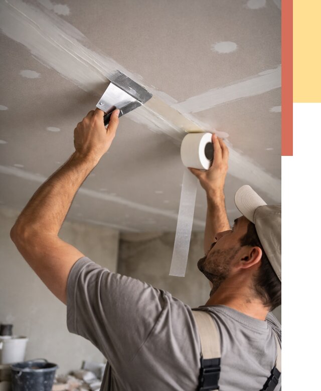 Обработка швов потолка ГКЛ в Долгопрудном от 7610 руб. под ключ | ОТДЕЛОЧНИК-Длг