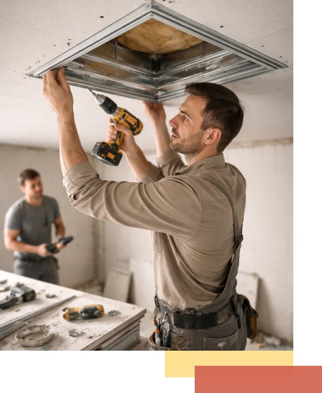 Монтаж люка в потолок из ГКЛ в Долгопрудном