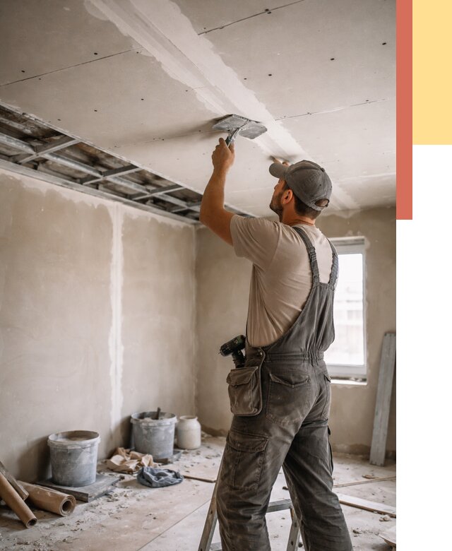 Ремонт потолка из гипсокартона в Долгопрудном от 659 руб./м² — быстро и недорого | ОТДЕЛОЧНИК-Длг