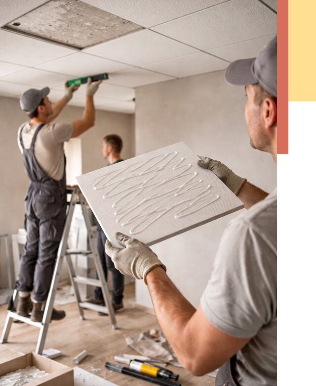 Монтаж потолочной плитки в Долгопрудном от 4566 руб. — быстро и недорого | ОТДЕЛОЧНИК-Длг