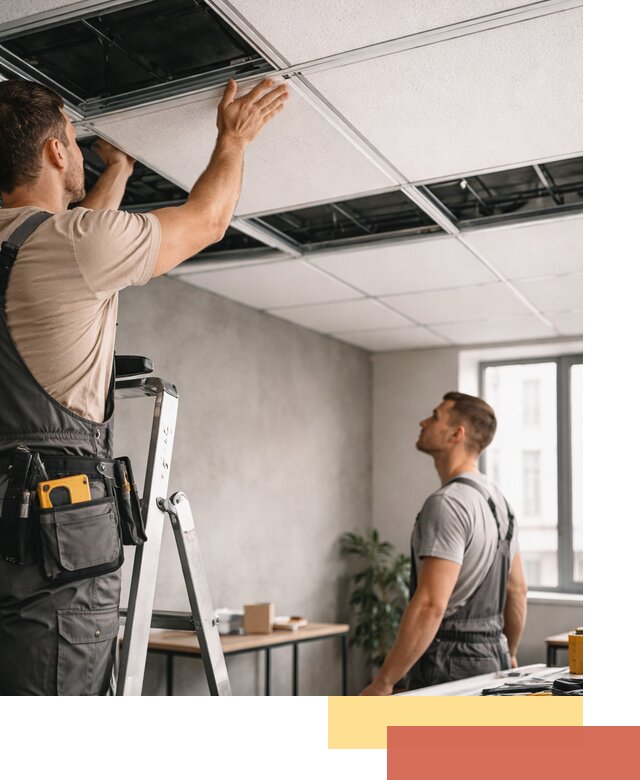 Монтаж потолочной плитки в Долгопрудном качественно и в срок