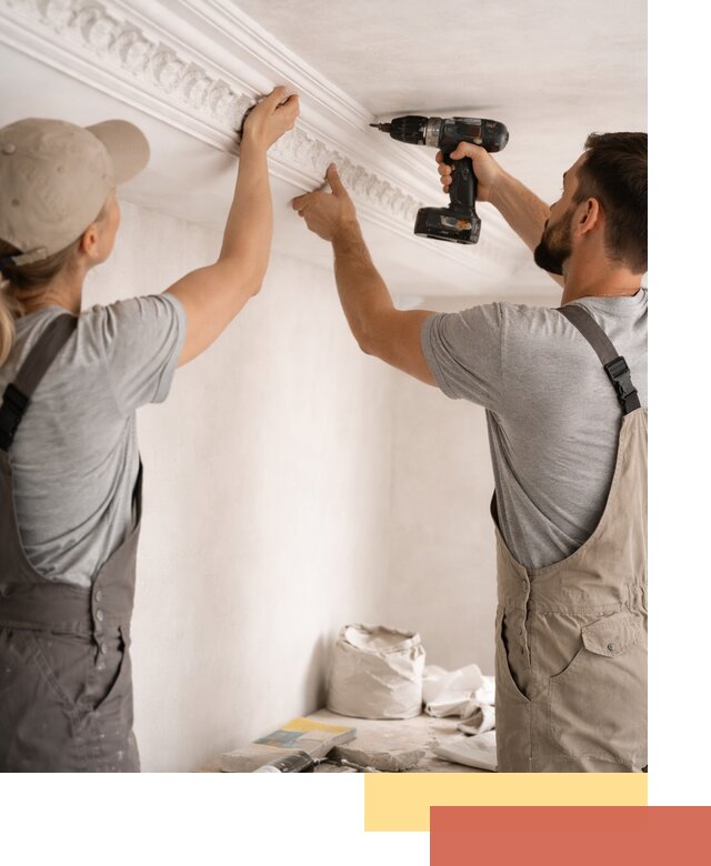 Профессиональный монтаж лепнины на потолок в Долгопрудном